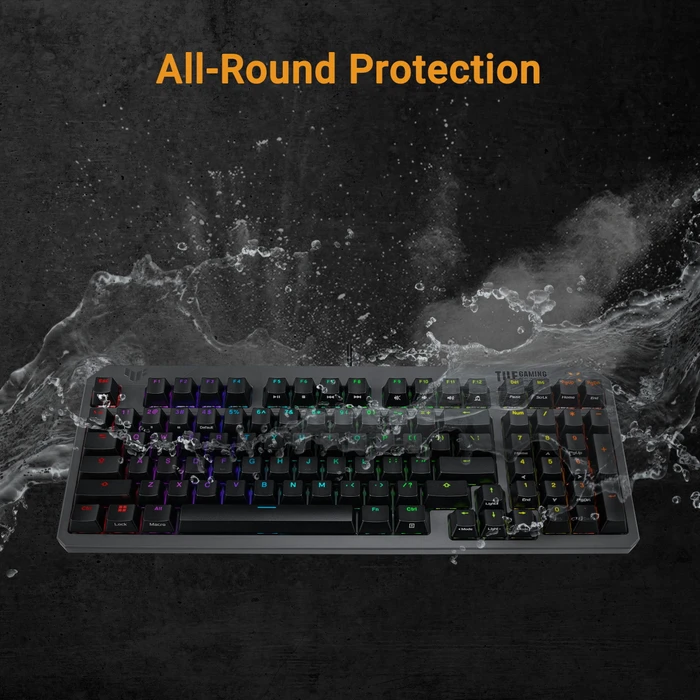 ASUS TUF Gaming K3 Gen II, LEDs RGB, TUF Optical-Mech RED Linear, USB, ES
