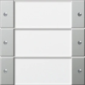 Gira System 55 Wippenset mit Beschriftungsfeld 3-fach, edelstahl