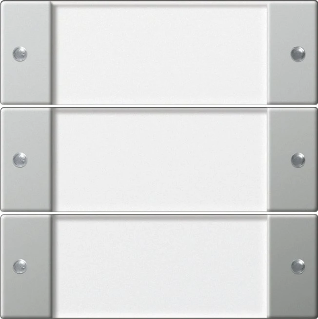 Gira System 55 Wippenset mit Beschriftungsfeld 3-fach, edelstahl