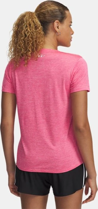 Under Armour Tech V Twist Funktionsshirt kurzarm super pink/white (Damen)