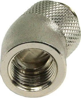 Aquatuning Winkeladapter 30°, silber vernickelt