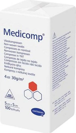 Hartmann Medicomp Kompresse unsteril, 5 x 5cm, 100 Stück