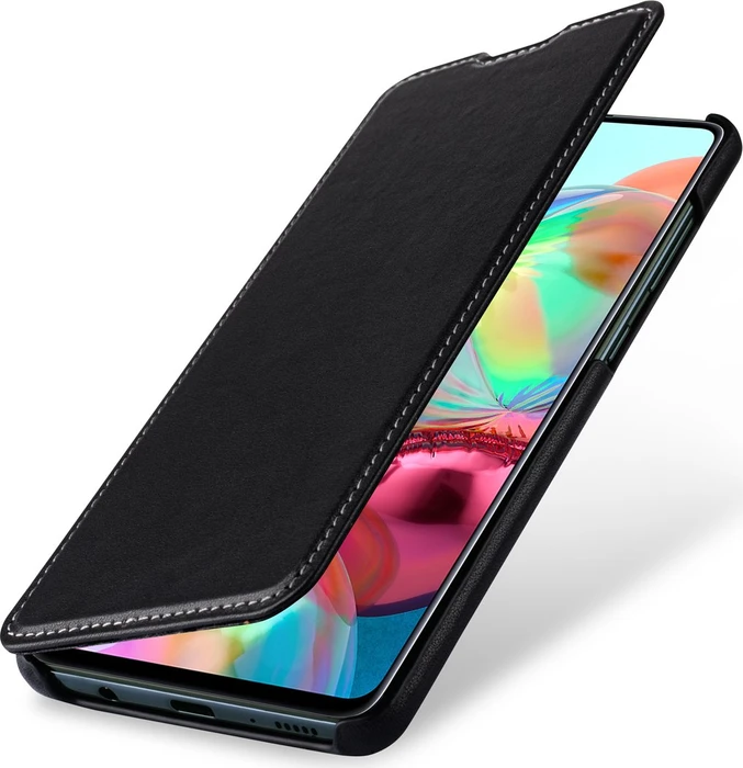Stilgut Book Type Leather Case Nappa für Samsung Galaxy A71 schwarz