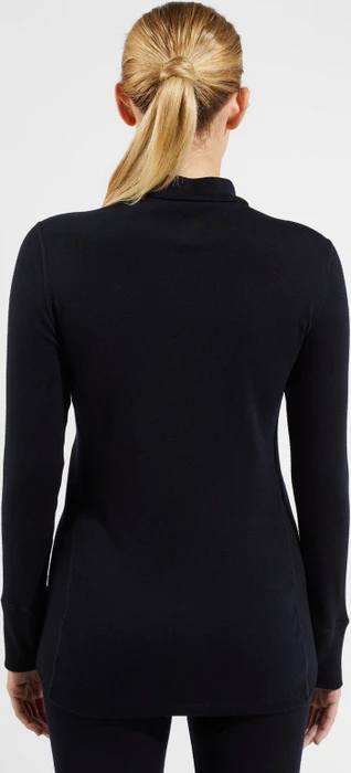 Odlo Natural Merino 260 Baselayer Half Zip Funktionsshirt langarm schwarz (Damen)