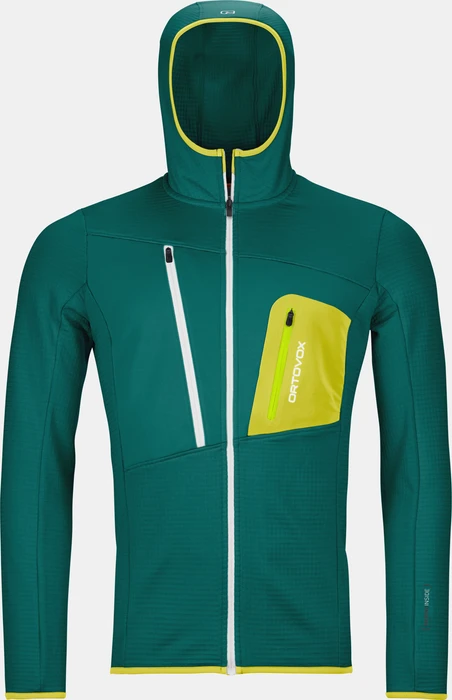 Ortovox Fleece Grid Hoody Funktionsjacke pacific green (Herren)