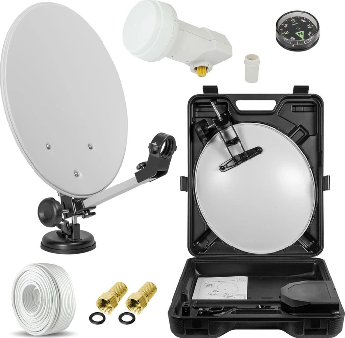 Opticum Digitale Camping SAT Anlage LNB Koffer Mobile Sauguss UHD HD HDTV 4K mini SET