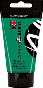 Marabu Artist Acryl Acrylfarbe, phthalogrün hell, 75ml
