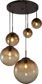 Globo Varus Hängeleuchte 5-flammig amber/braun