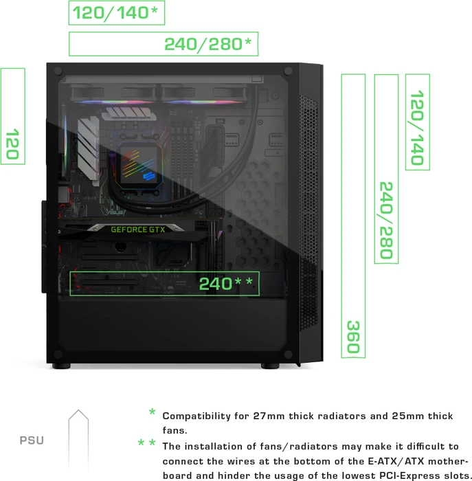 Endorfy SilentiumPC Armis AR6X Evo TG ARGB, Glasfenster