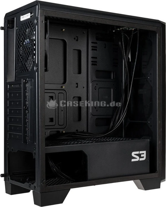 Zalman S3, schwarz, Acrylfenster