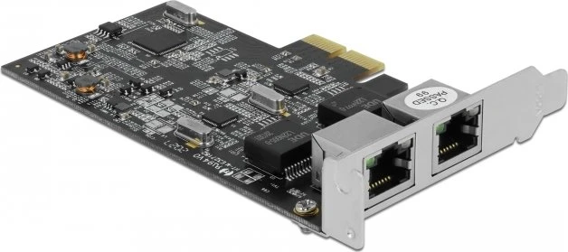DeLOCK 2.5G LAN-Adapter, 2x RJ-45, PCIe 2.1 x2