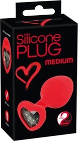You2Toys Analplug mit Schmuckstein medium rot