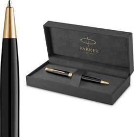 Parker Sonnet Black Lacquer GT Kugelschreiber schwarz/gold trim, Geschenkbox