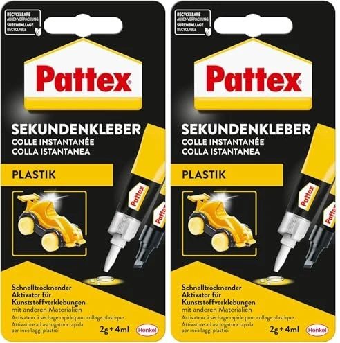 Pattex PSA1C Plastix 2-Komponenten Sekundenkleber, 2g