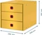Leitz Click & Store Cosy Schubladenbox, 3 Schubladen, gelb Vorschaubild