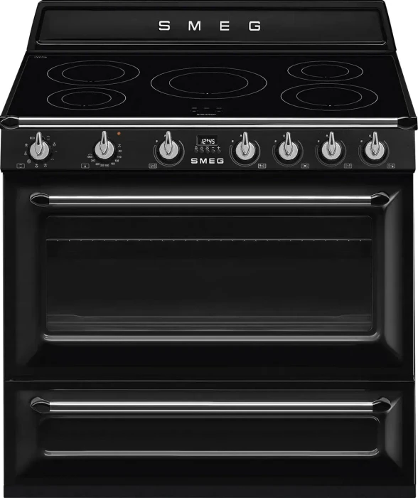 Smeg Victoria TR90IBL2 Gasherd mit Induktionskochfeld