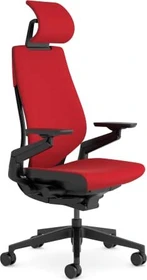 Steelcase Gesture Bürostuhl mit Armlehnen und Kopfstütze, rot