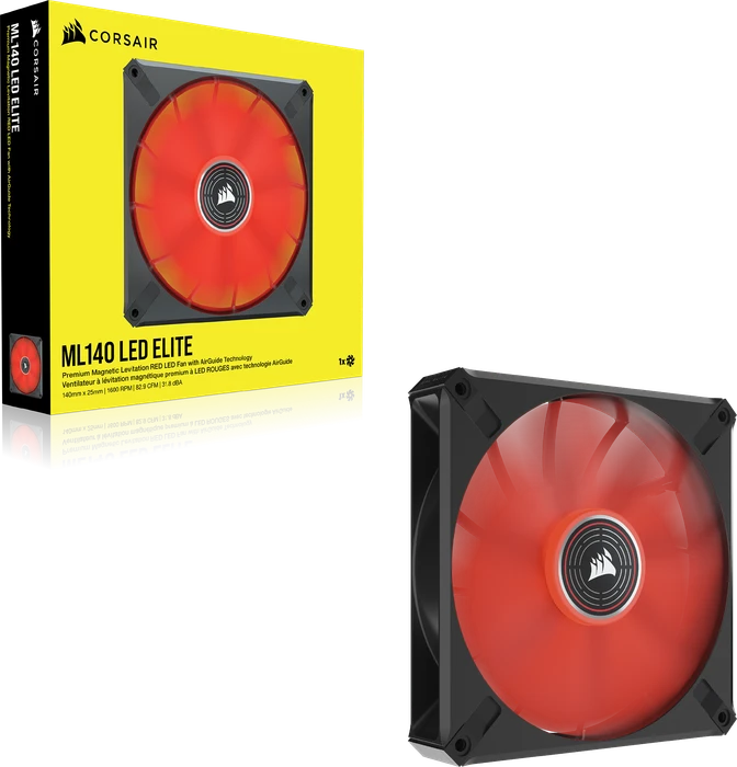 Corsair ML Series ML140 LED Elite Red, schwarz, 140mm
