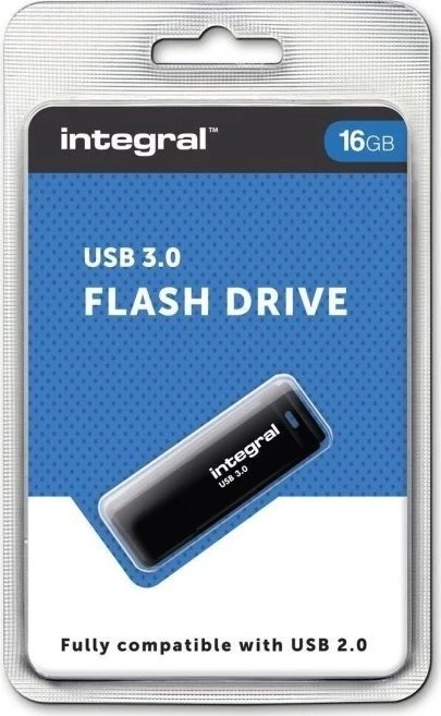Integral Black 16GB, USB-A, USB 3.2 Gen 1×1