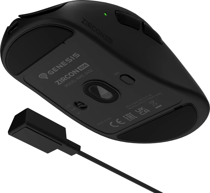 Genesis Zircon 606 8k Wireless Ultra-Lightweigt Gaming Mouse, schwarz, USB/Bluetooth