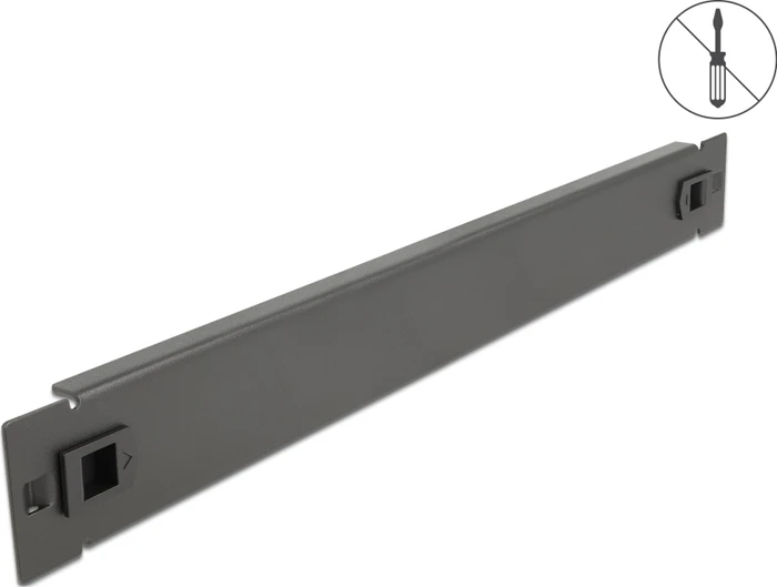 DeLOCK 19" Blindpanel, geschlossen, schwarz, 1HE