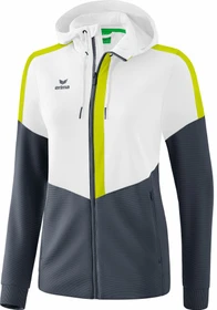 Erima Squad mit Kapuze Trainingsjacke white/slate grey/bio lime (Damen)