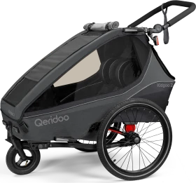 Qeridoo Kidgoo 2 Fahrradanhänger steel grey (Modell 2023)