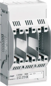 Hager Sicherungsunterteil NH00 3x160A Aufbau Zu + Ab: Rahmenklemme 70 mm²