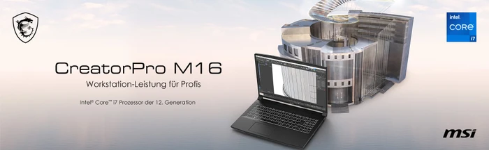 MSI CreatorPro M16 A12UJS-423, Core Black, Core i7-12700H, 32GB RAM, 1TB SSD, RTX A2000, DE