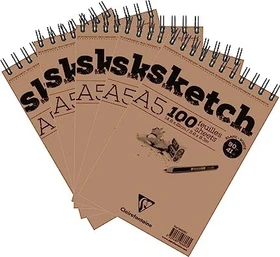 Clairefontaine Skizzenblock, A5, glatt, 50 Blatt