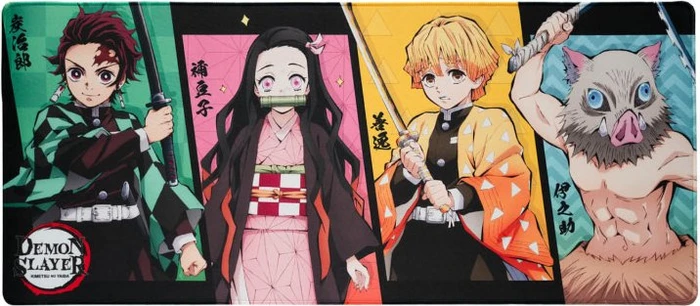 Grupo Erik Editores Demon Slayer Characters XL Mousepad, 800x350mm, mehrfarbig
