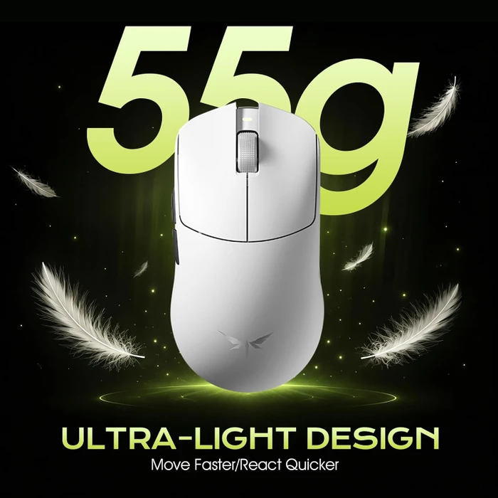 VGN Dragonfly F2 Pro Max 8KHz Wireless Gaming Maus, weiß, USB/Bluetooth