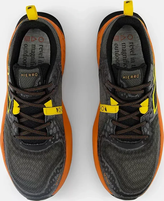 New Balance Fresh Foam X Hierro v8 black/infield clay/ginger lemon (Herren)