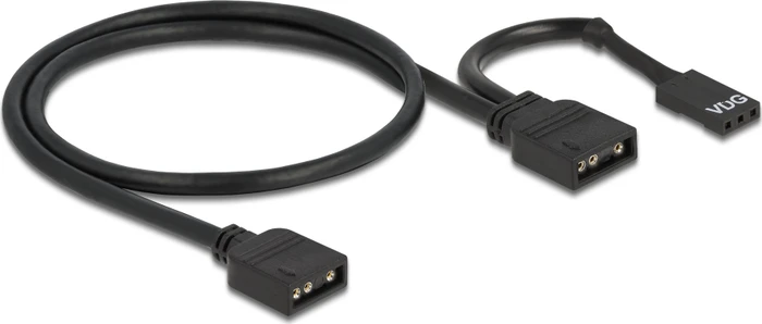 DeLOCK Kabel 3-Pin ARGB auf 3-Pin ARGB + 3-Pin VDG, 50cm
