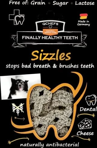 Qchefs Sizzles Zahnputzsnack für Hunde, 65g