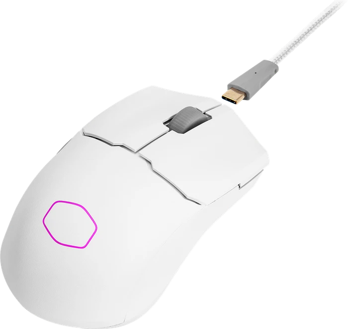 Cooler Master MasterMouse MM712 Gaming Maus weiß, USB/Bluetooth
