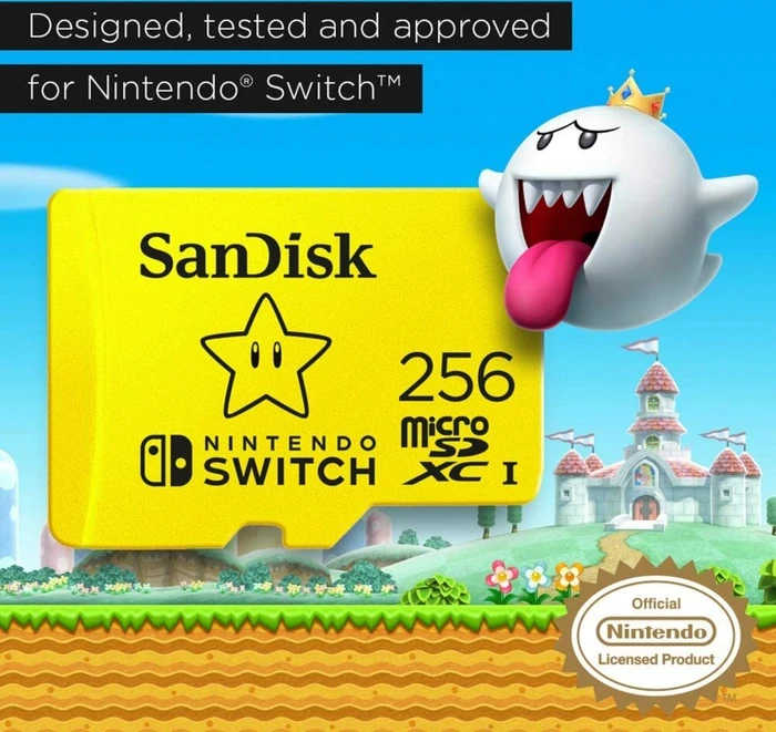 SanDisk Nintendo Switch R100/W90 256GB, UHS-I U3, Class 10