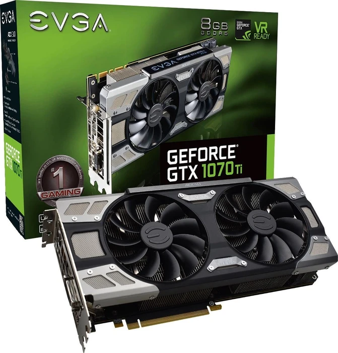 EVGA GeForce GTX 1070 Ti FTW Ultra Silent Gaming, 8GB GDDR5, DVI, HDMI, 3x DP