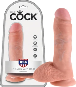 Pipedream King Cock 8" Cock with Balls flesh