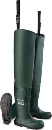 Dunlop Acifort Jobguard Thigh Wader Full Safety green
