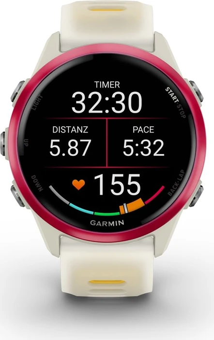 Garmin Forerunner 570 42mm raspberry aluminium/translucent bone/mango