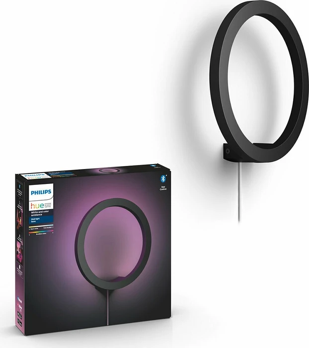 Philips Hue White and Color Ambiance Sana Wandleuchte schwarz