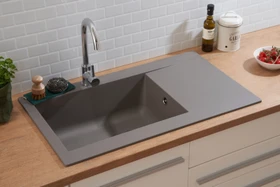 Respekta Denver 860x500mm Einbau Becken reversibel betongrau
