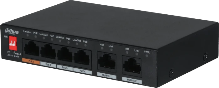 Dahua PFS30 Desktop Switch, 6x RJ-45, 60W Hi-PoE