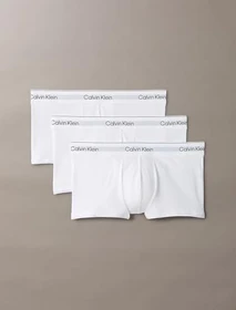Calvin Klein 3 Pack Low Rise Trunks Icon Cotton Stretch Boxer Briefs weiß (Herren)