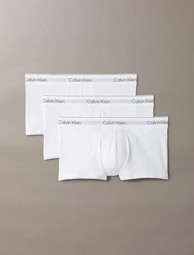 Calvin Klein 3 Pack Low Rise Trunks Icon Cotton Stretch Boxer Briefs weiß (Herren)