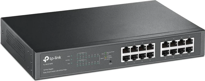 TP-Link TL-SG1016PE Desktop Gigabit Smart Switch, 16x RJ-45, 150W PoE+