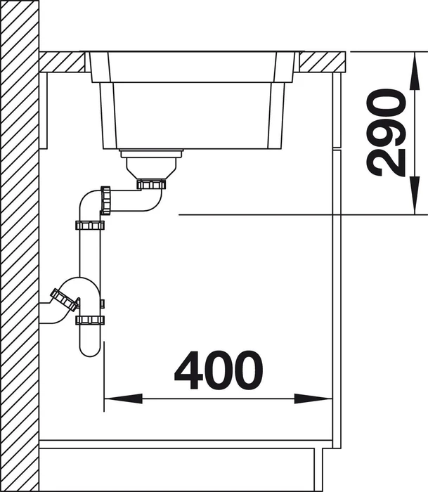 Blanco Etagon 500-IF Einbau Becken mittig edelstahl seidenglanz