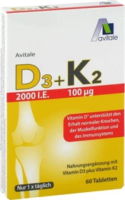 Avitale D3 + K2 Tabletten, 60 Stück