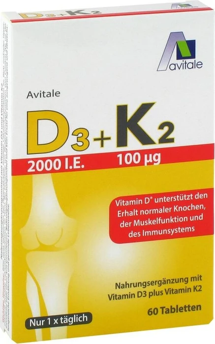 Avitale D3 + K2 Tabletten, 60 Stück